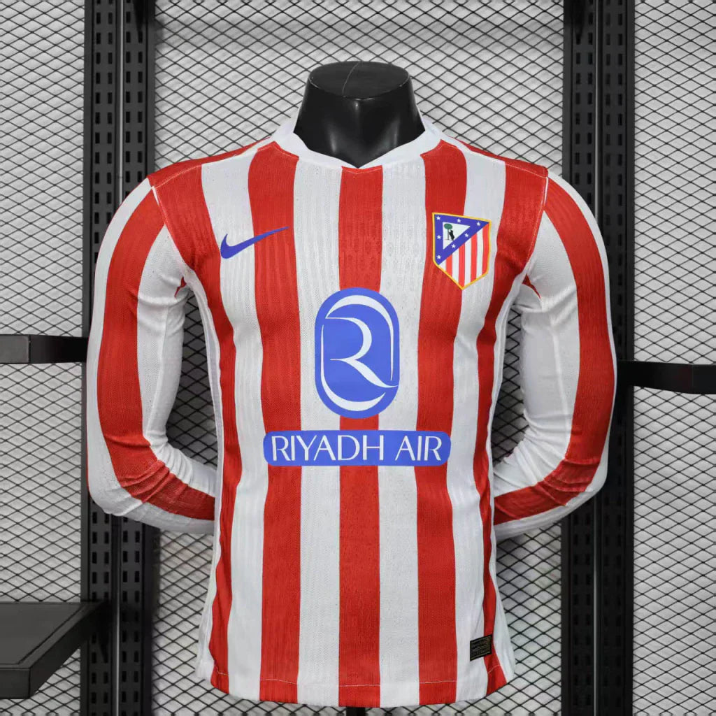 Atletico Madrid Player 25/26 Home Jersey - Long Sleeve