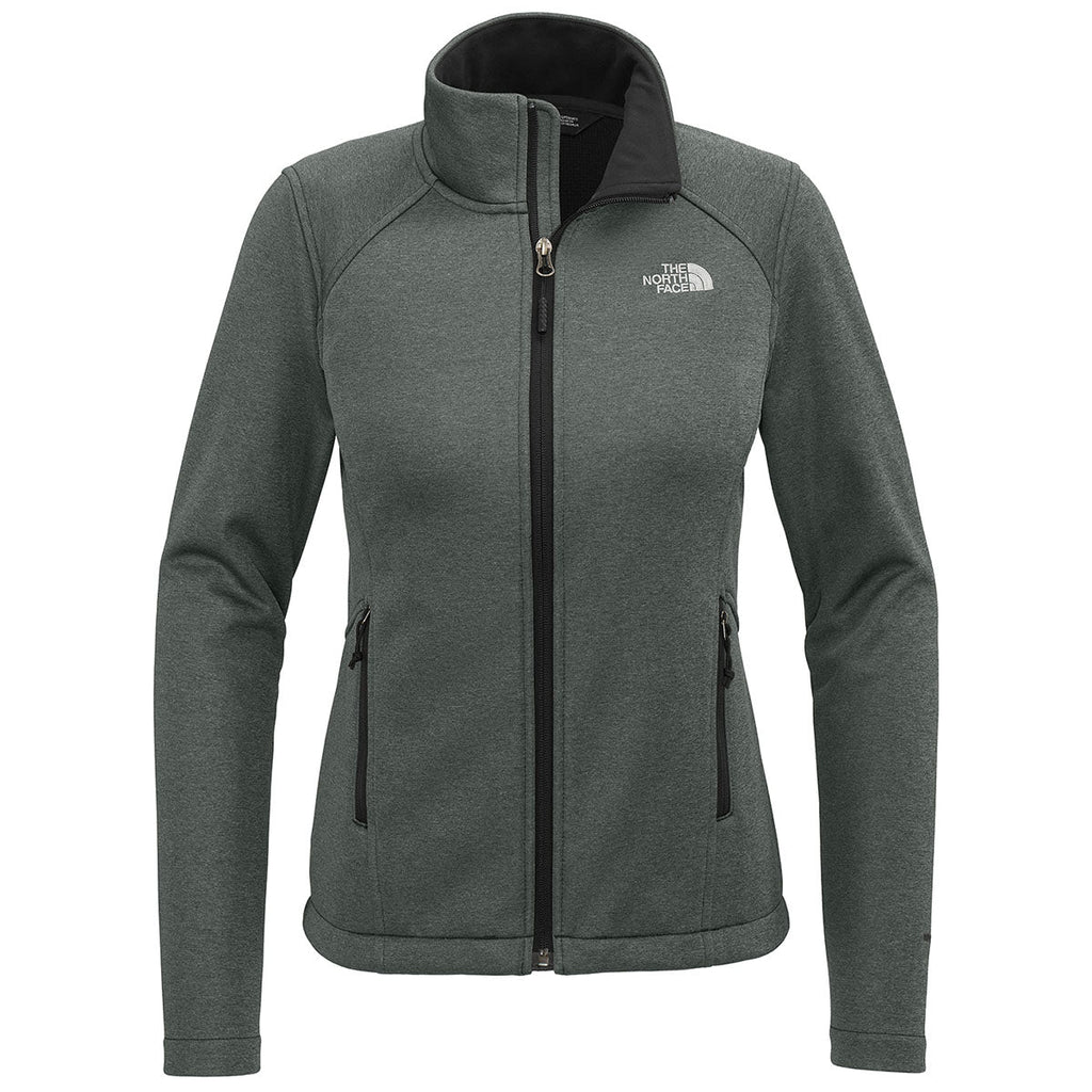 The North Face Women's TNF Dark Grey Heather Chest Logo Ridgewall Softshell Jacket
