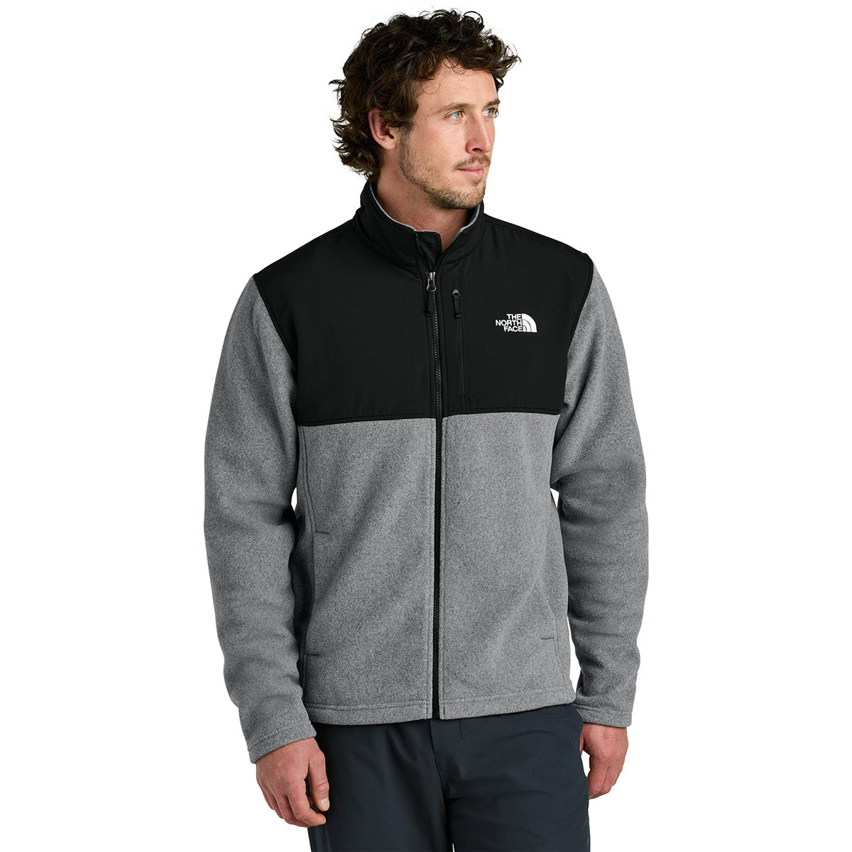 The North Face Men's TNF Medium Grey Heather/TNF Black Highest Peak Full-Zip Fleece Jacket