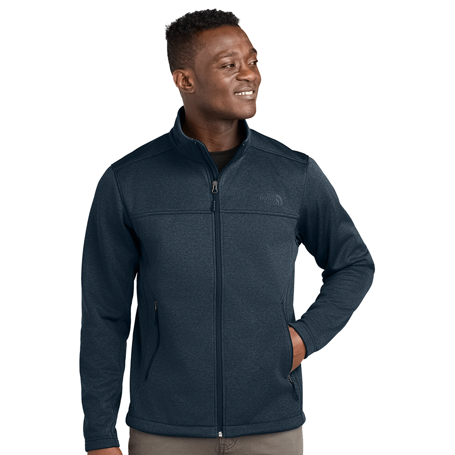 The North Face Men's Urban Navy Heather Chest Logo Ridgewall Softshell Jacket